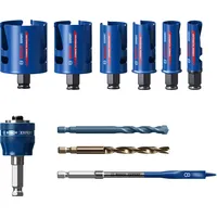 Bosch EXPERT Construction Material Lochsäge-Set 20/25/32/38/51/64mm 10-tlg. für Dreh-