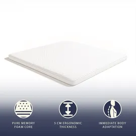 The White Stone Topper 140 x 200 cm H2 Memory Foam