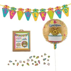 ABC CHAMPIONS Deko Set Schulstart 956514 3-tlg.