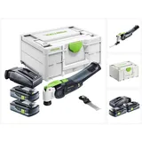 Festool VECTURO OSC 18 E-Basic Akku Oszillierer 18 V Starlock Max Brushless + 2x Akku 4,0 Ah + Ladegerät + Systainer