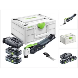 Festool VECTURO OSC 18 E-Basic Akku Oszillierer 18 V Starlock Max Brushless + 2x Akku 4,0 Ah + Ladegerät + Systainer