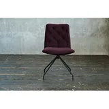 KAWOLA Stuhl CHARME Drehstuhl Esszimmerstuhl Velvet purple
