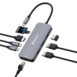 Verbatim USB-C Pro Multiport Hub CMH-09, USB-C 3.1 [Stecker] (32152)