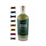 Marzadro Crema Alpina Pistacchio Pistazie Likör + 8 Edelschokoladen in 8 Sorten