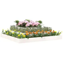 vidaXL Pflanzkübel 110 x 110 x 27 cm Weiß