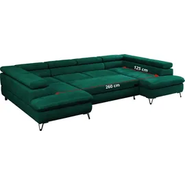 MKS Meble Eckcouch Velvet 2-Sitzer Grün