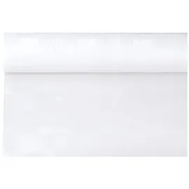 Papstar Papiertischtuch mit Damastprägung 6 m x 1,2 m Weiß