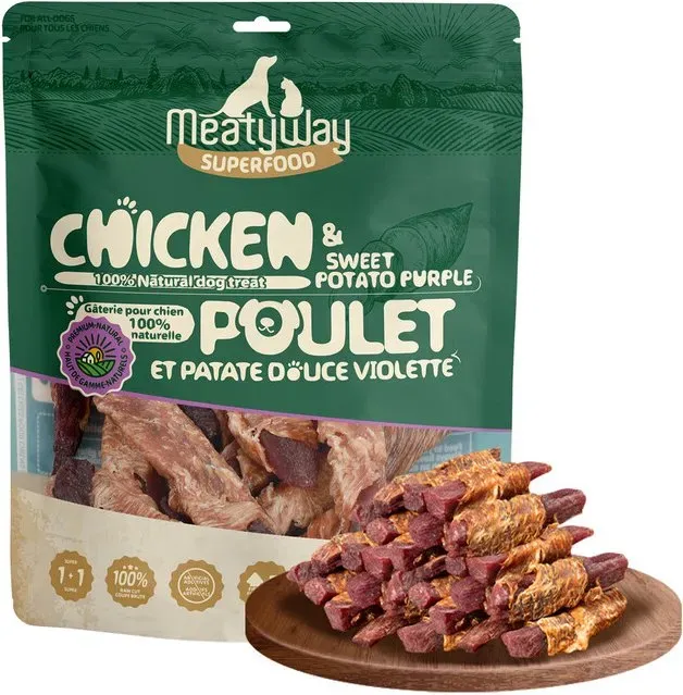 MeatyWay Duck Jerky Tenders Hundefutter, Entenbrust, proteinreich, fettarm, 100 % natürlich und getreidefrei, verdauungsleicht, Snacks für Hunde-Training, 454 g/16 oz, Beutel