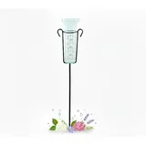 mucHome mit Metall Erdspieß 75 cm bis 40 mm/m2 Wetterstation Regenmesser grün