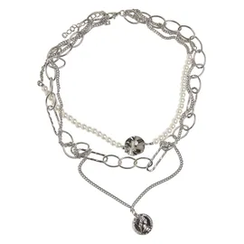 URBAN CLASSICS Ocean Layering Necklace (TB4325-00473-0050) (silver)