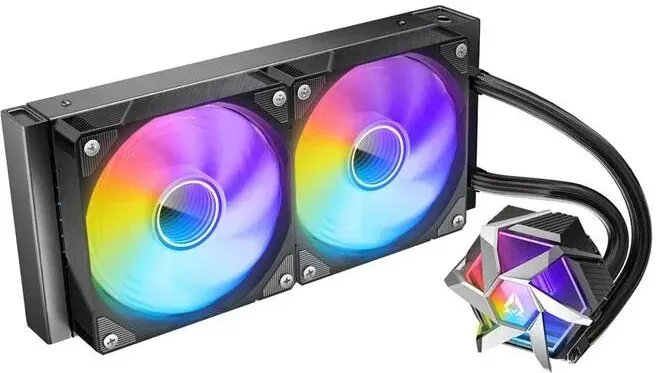 Azza HEX 240 Computergehäuse All-in-One-Flüssigkeitskühler 12 cm Schwarz 1 Stück(e)
