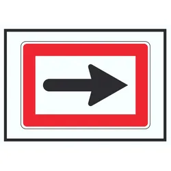 In Pfeilrichtung fahren rechts Symbol A3 (297x420mm)