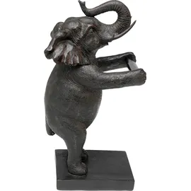Kare Design Toilettenpapierhalter Elefant 42x22x16,8cm, aus Polyresin schwarz