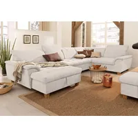 Home affaire Wohnlandschaft Lyla U-Form, wahlweise mit Rückenfunktion und zusätzlich mit Bett + Bettkasten beige