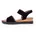 Keilsandalette GABOR Damen Gr 38 schwarz schwarz schwarz Ziegenveloursleder Schuhe Sommerschuh Sandale mit kleinem Stretch Weite G Topseller