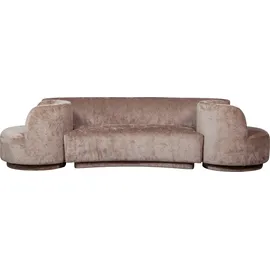 Woood Loungesofa Chenille 4–5 Sitzplätze Grau