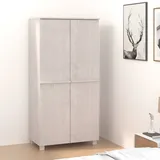 Kleiderschrank Hamar Weiß 89x50x180 Cm Massivholz Kiefer