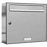 AL Briefkastensysteme 1er Edelstahl Briefkasten Anlage 1 Fach Postkasten