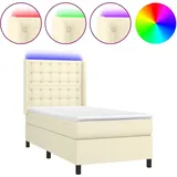 Maison Exclusive - Boxspringbett Mit Matratze & Led Creme 90x190