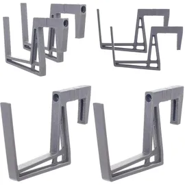 Kadax Balkonkastenhalter Kunststoff Anthrazit 2-er Set