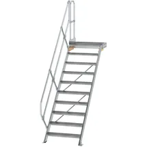 Günzburger MUNK Aluminium-Treppe Plattform 45° 10 Stufen
