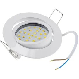 ChiliTec LED-Einbauleuchte "Flat-26" warmweiß - weiß