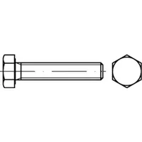Industrial Quality Supplies Sechskantschraube DIN 933 M24 x 100 10,9 10 Stück