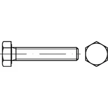 Industrial Quality Supplies Sechskantschraube DIN 933 M24 x 100 10,9 10 Stück