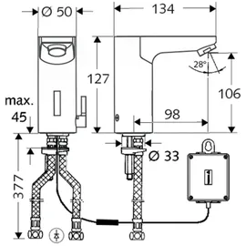 Schell Celis E HD-M Sensor-Armatur chrom 012290699