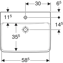 Geberit Renova Plan Waschtisch 60 x 48 cm 501637008