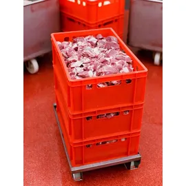 Buri Fleischkiste Metzgerkiste Eurobox E2 Rot 60x40x20cm