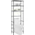 vidaXL Toilettenregal 3 Ablagen Schwarz 53x28x169 cm