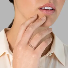 Glanzstücke München Ring Sterne Sterling Silber Zirkonia in roségold, | Gr.: 60