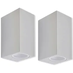 vidaXL Außenwandlampe 2 Stk Leuchtet nach oben und unten