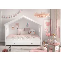 Vipack Hausbett Amori 213 x 171,7 x 98,7 cm Kiefer massiv weiß lackiert