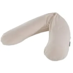 THERALINE Das Original Stillkissen inkl. Bezug Kieselgrau Bambus-Kollektion, 190x40 cm