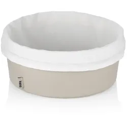 Brotkorb Grana PU-Leder silbergrau 11,0cm 28,0cmØ