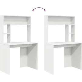 vidaXL Schreibtisch mit Regal Weiß 91 x 50 x 149 cm Holzwerkstoff