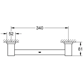 Grohe Essentials Cube Wannengriff silber