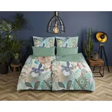Muller Textil ZEPHIR Blumen/Mandala Grün 135 x 200 cm + 2 x 80 x 80 cm