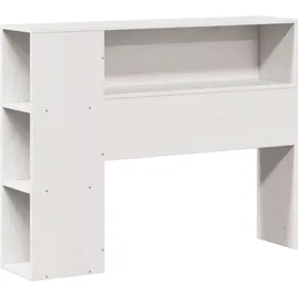 vidaXL Kopfteil mit Stauraum Weiß 90 cm Massivholz Kiefer