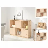 vidaXL Sideboard 110,5x35x80 cm Massivholz Kiefer