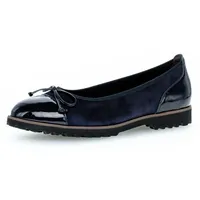 Gabor Ballerina Flats, Chunky Slipper mit komfortablem Gummieinfass Gr. 44, nachtblau, , 810493-44