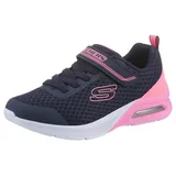 SKECHERS Kids MICROSPEC MAX Sneaker mit tollem Kontrastbesatz, Freizeitschuh, Halbschuh, Schnürschuh blau|rosa