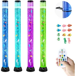 VEVOR Lavalampe 10 Fische Blasenlichtlampe 1,2m 16 Farbeffekte Fernbedienung