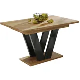 endo-moebel Esstisch Lara 130-210 cm Eiche Craft Gold ausziehbar Esszimmertisch erweiterbar - 210cm Synchronauszug - Hellbraun
