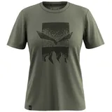 Salewa Eagle 3cime Kurzarm-t-shirt - Faded Green - 2XS