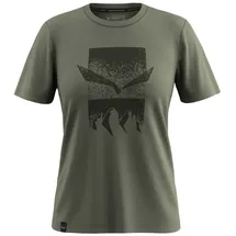 Salewa Eagle 3cime Kurzarm-t-shirt - Faded Green - 2XS