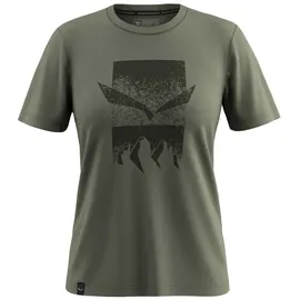 Salewa Eagle 3cime Kurzarm-t-shirt - Faded Green - 2XS