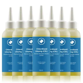vitalundfitmit100 Chlordioxid Lösung 0,3% - CDs/CDL - Sparpaket 5+2 gratis - 7 Flaschen CDs CDL à 100 ml - Chlordioxidlösung nach Originalrezeptur - Made IN Germany - Zum Sonderpreis!